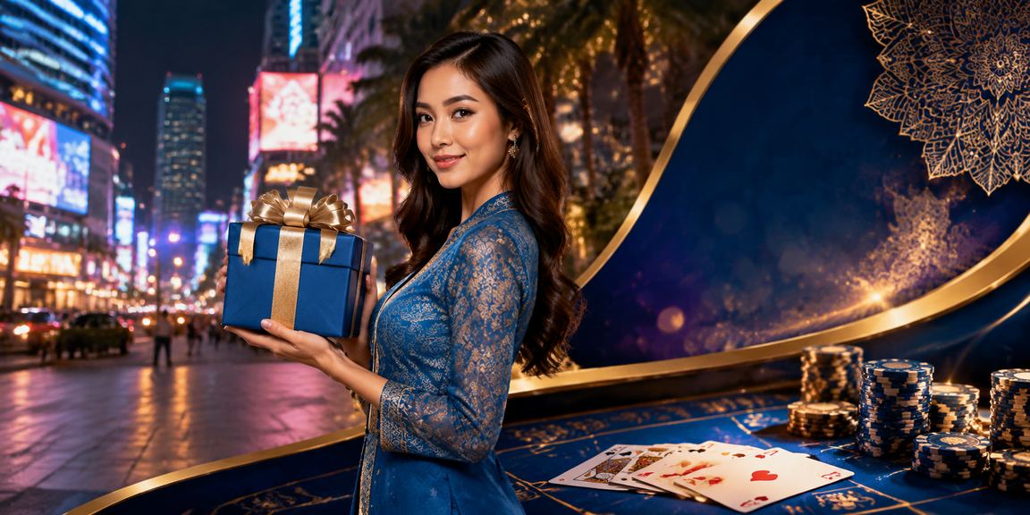 Pemain poker Malaysia dalam pakaian baju kurung bermain di meja poker dalam talian Kuala Lumpur